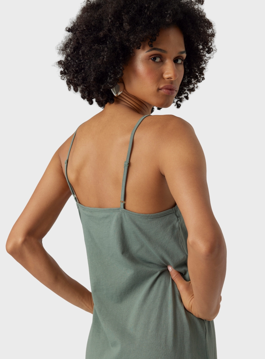 Vero Moda Luna Singlet Ankle Dress - Green