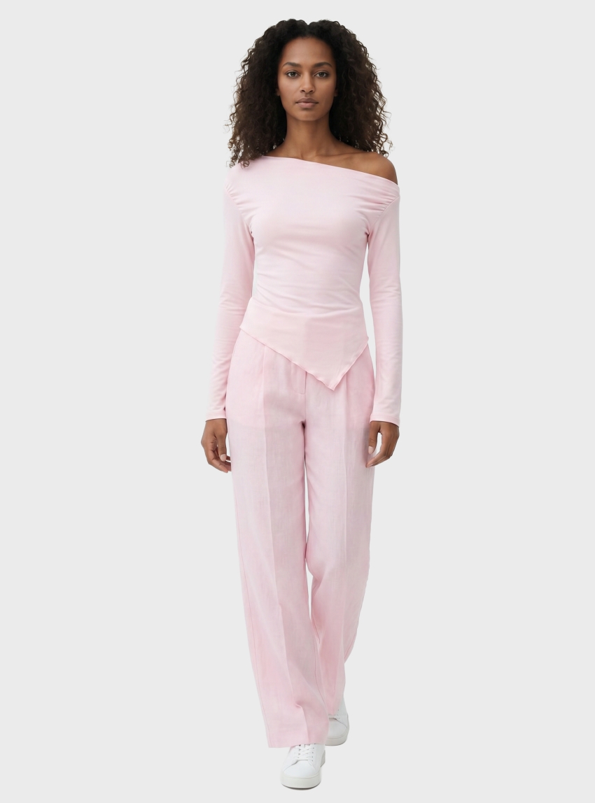 JJXX Emma Liv High Waist Pants - Pink