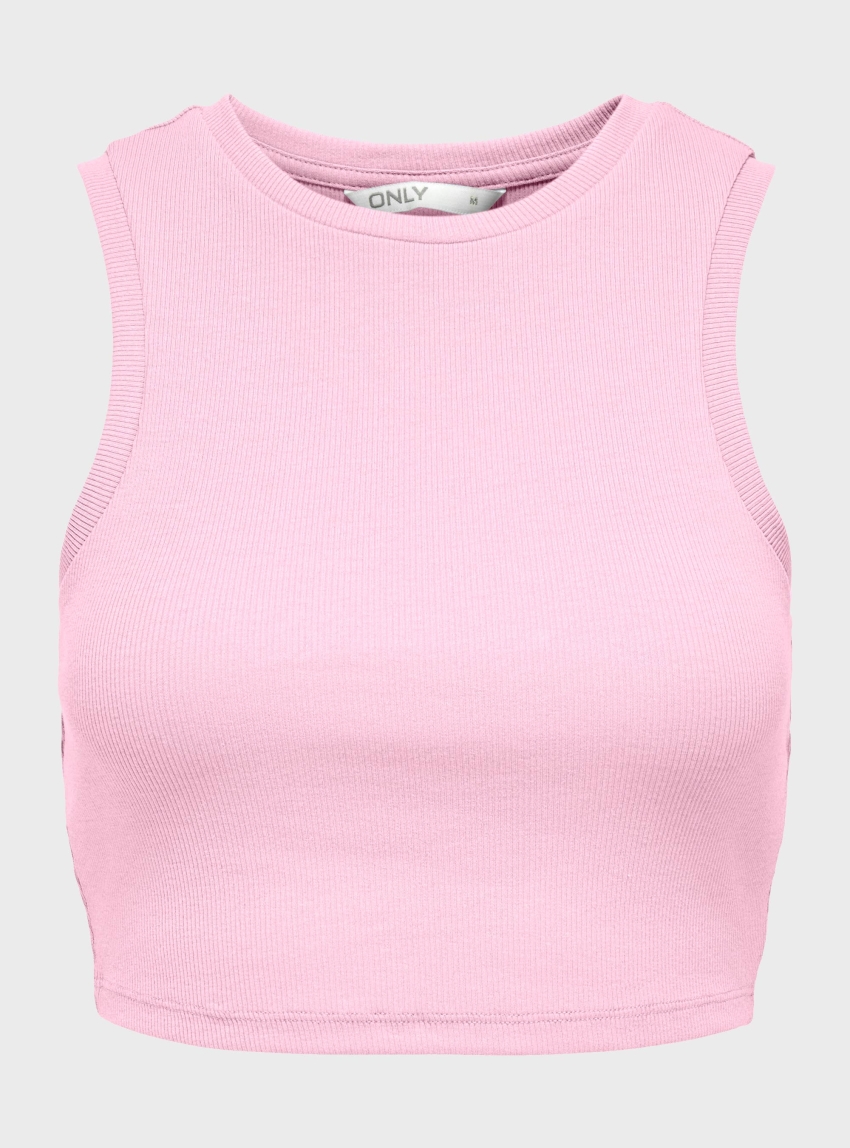 Only Vilma Cropped Tank Top - Pink