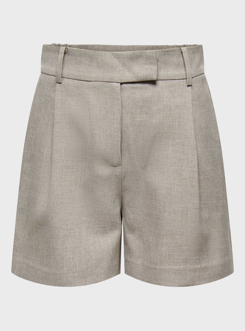 Only Linda High Waist Melange Shorts - Beige