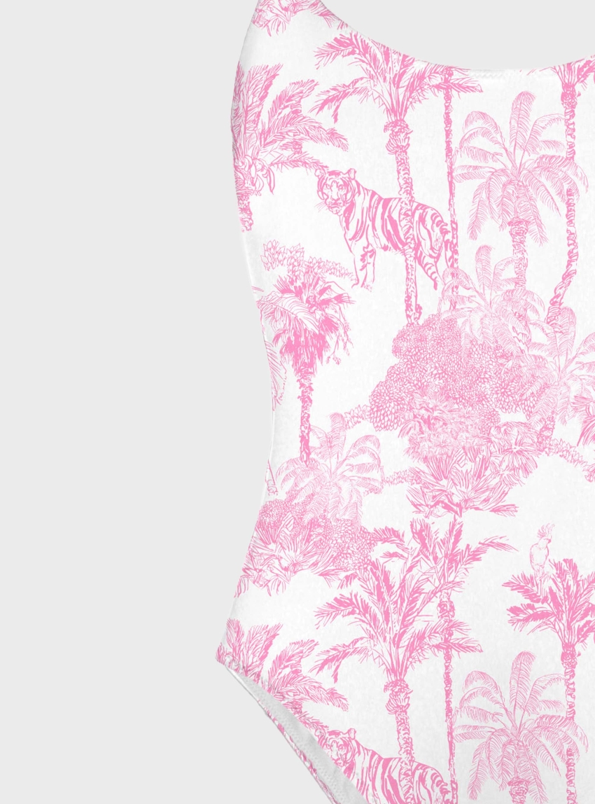 MC2 Saint Barth CECILLE P-ROUND NECK ONE PIECE SWIMSUIT WITH THIN STRAPS - Pink