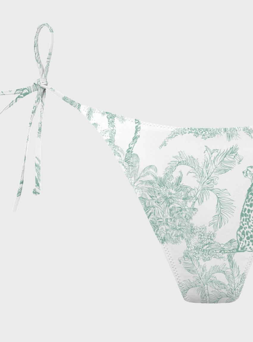 MC2 Saint Barth MARIELLE-CHEEKY BOTTOM WITH SELF- TIE FASTENINGS - Pale Green