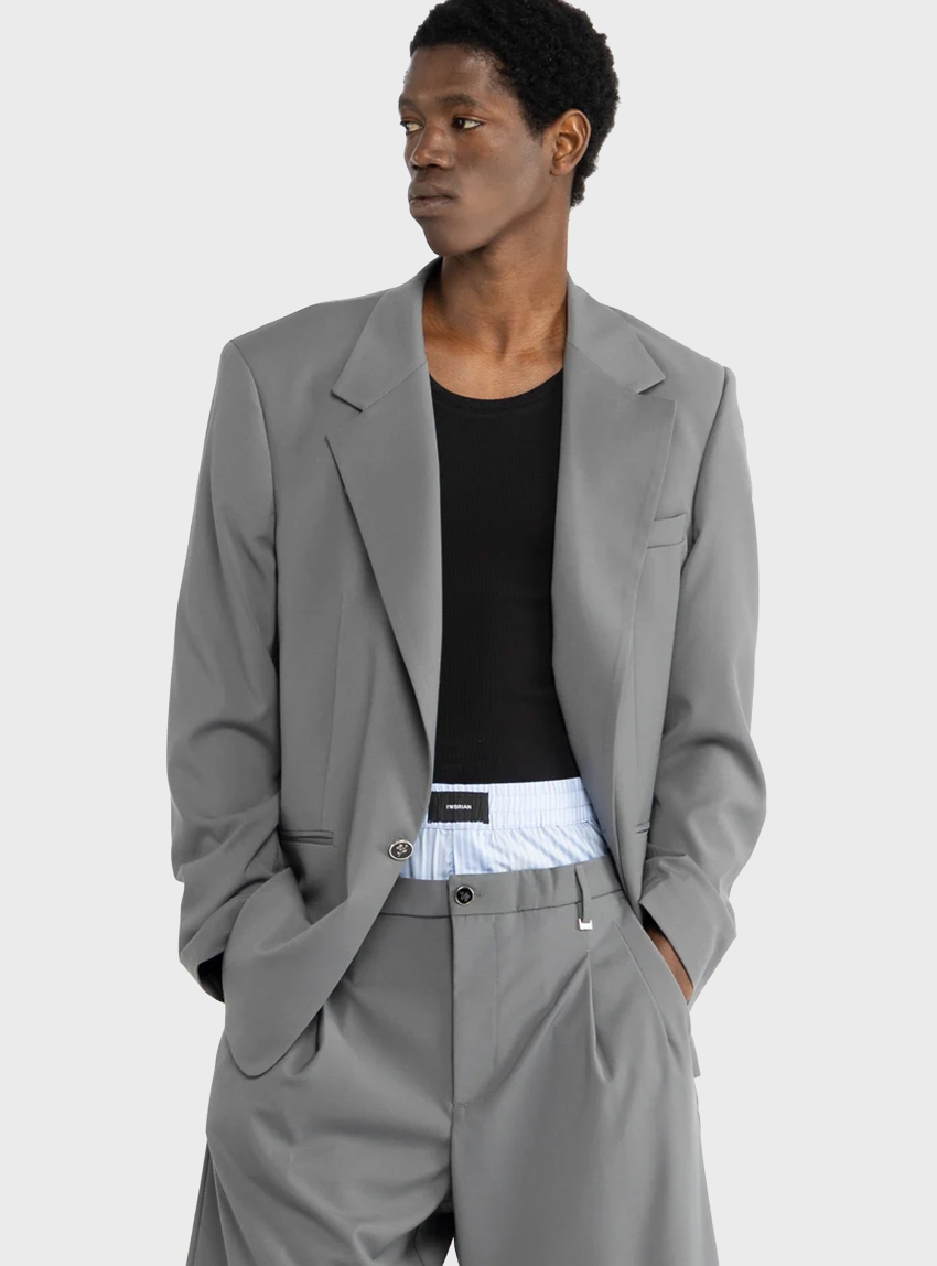 I'm Brian Regular Fit Blazer - Grey