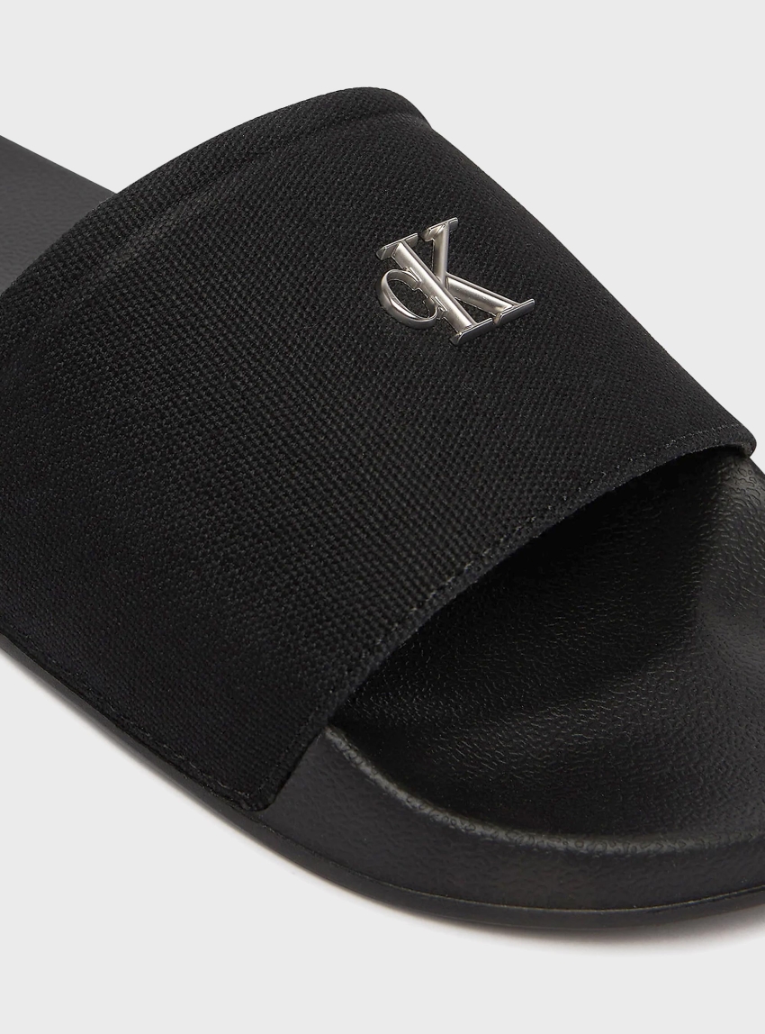 Calvin Klein Nemo - Canvas Signature Logo Sliders - Black