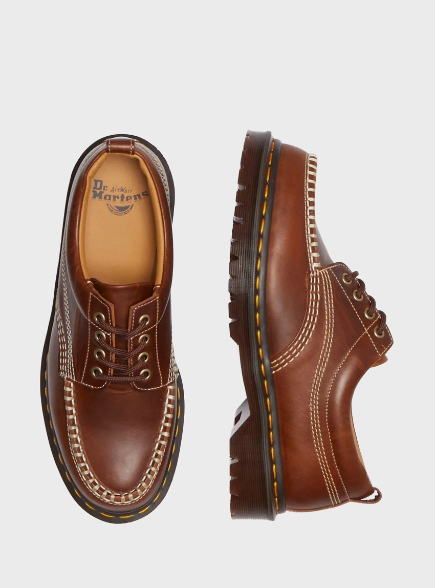 Dr Martens Lowell 4 Eye Shoes - Rust Brown