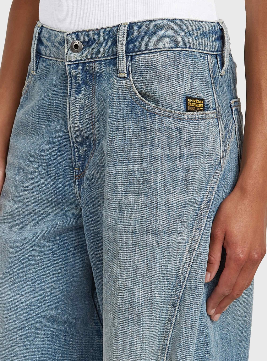 G-Star Helyx Cinch Wide Jeans - Light Aged Denim