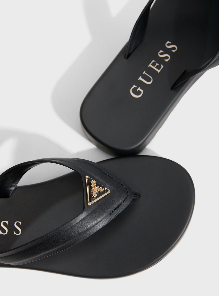 Guess Candry Logo Sandals - Black