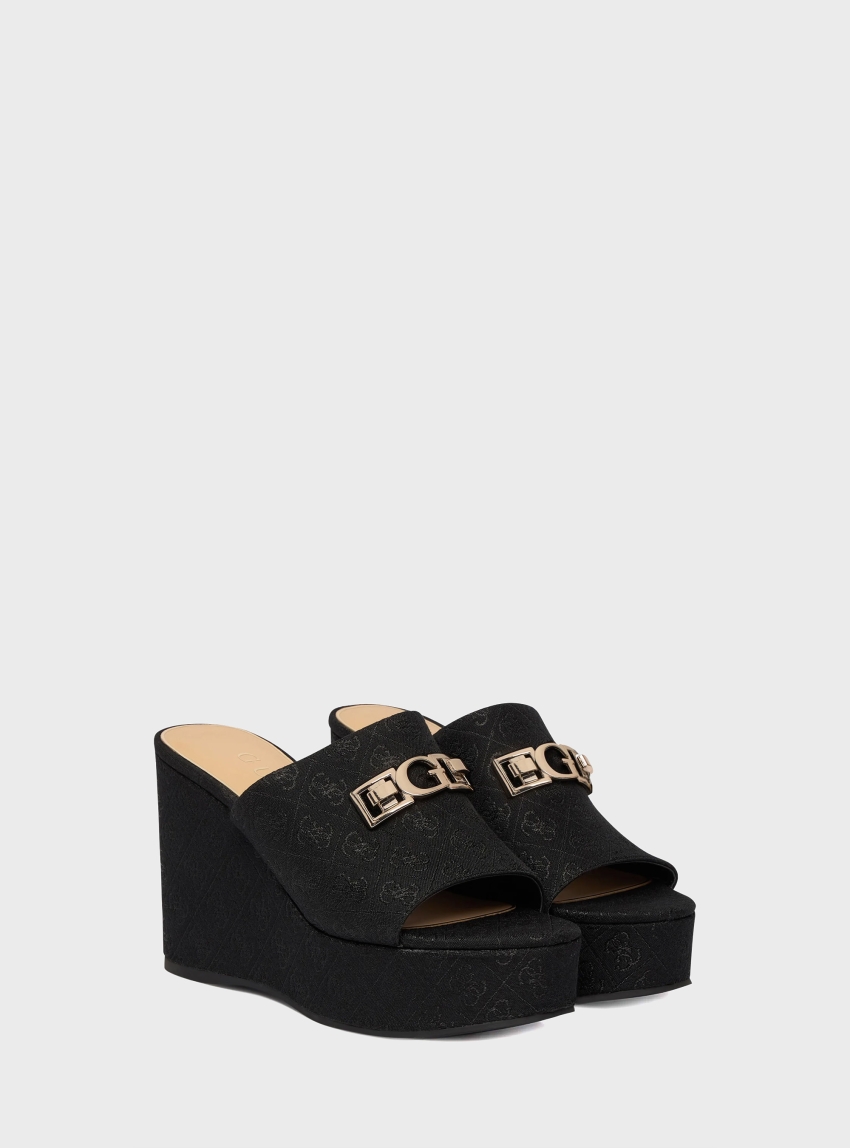 Guess Evenza G Logo Wedge - Black