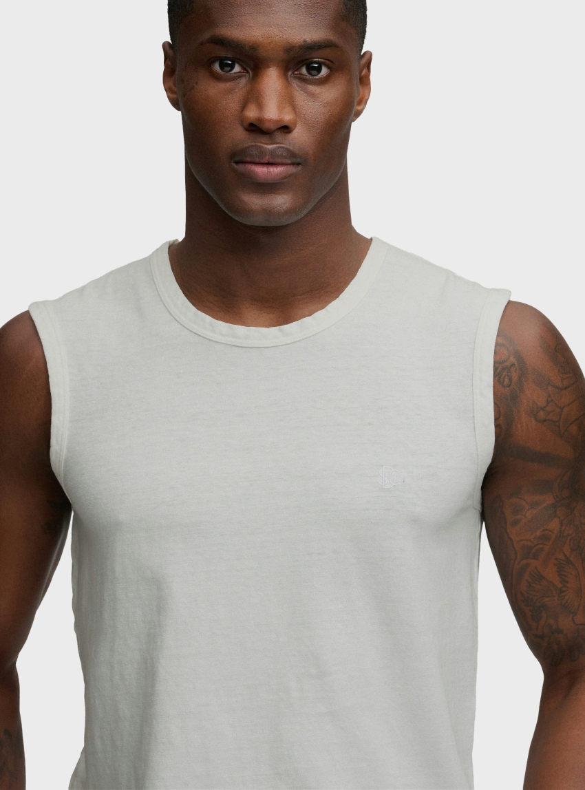 Superdry Classic Cotton Linen Tank Top - White