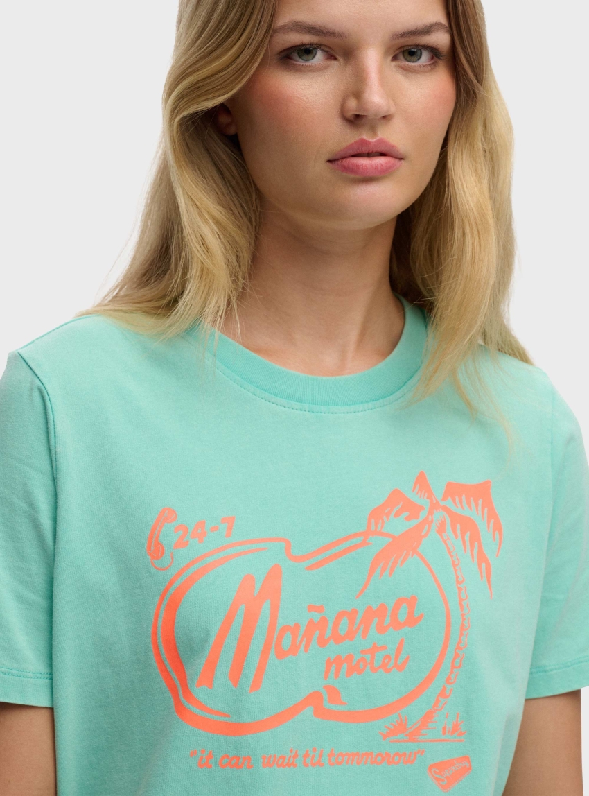 Superdry Roadside Trade Relaxed T-Shirt - Turquoise