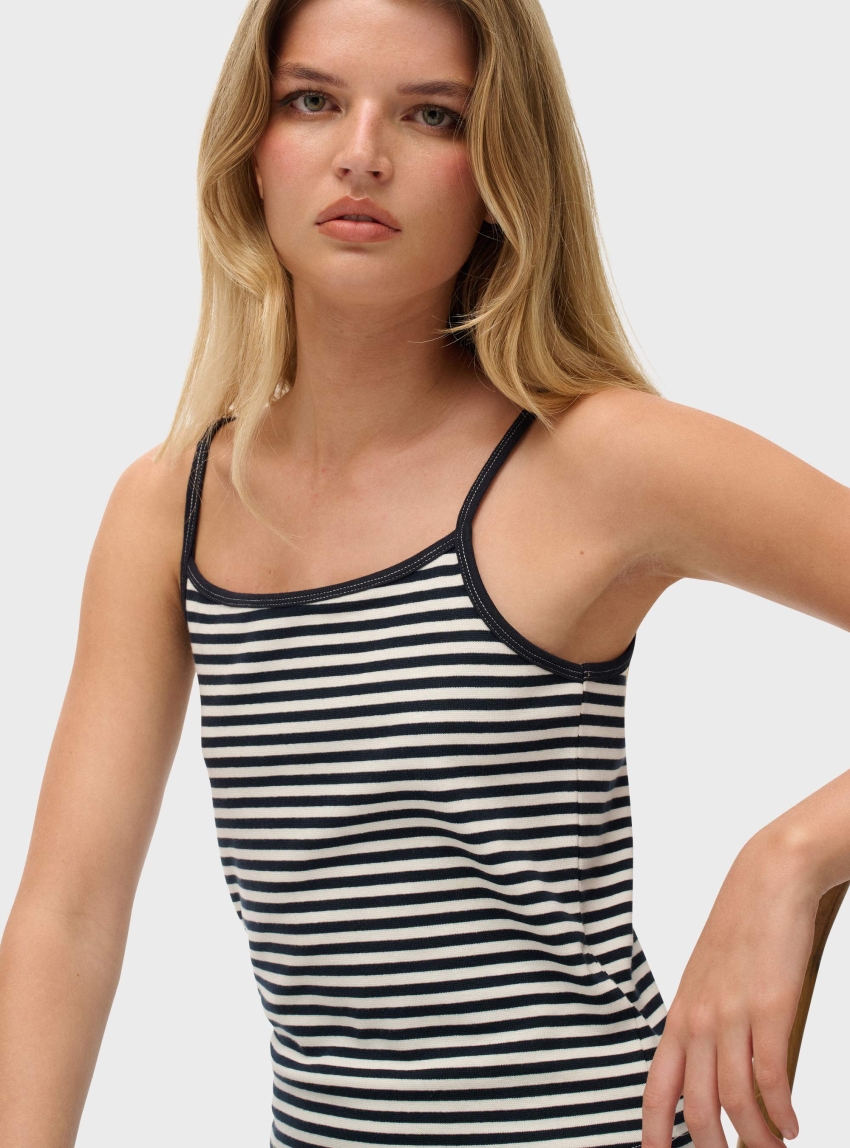 Superdry Athletic Essentials Stripe Cami Top - Blue