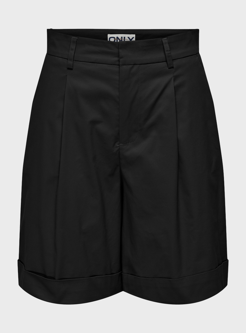 Only Rosalie High Waist Bermuda Shorts - Black