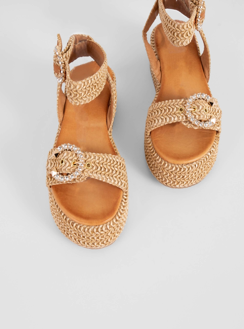 Mariella Fabiani Platform Sandals - Beige