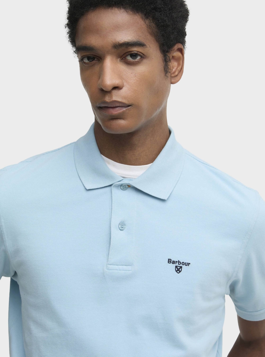 Barbour Lightweight Sports Short-Sleeved Polo Shirt - Blue