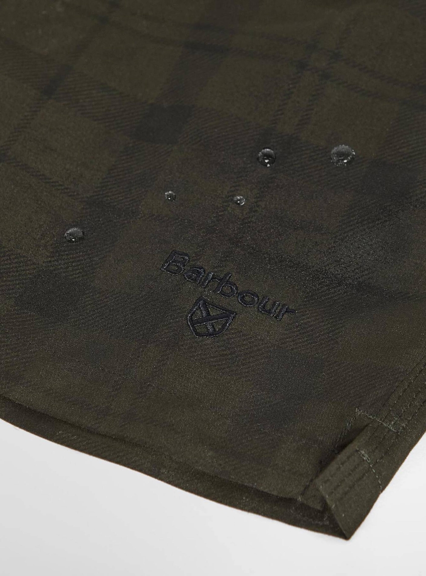 Barbour Water Reactive Tartan Swim Shorts - Olive 