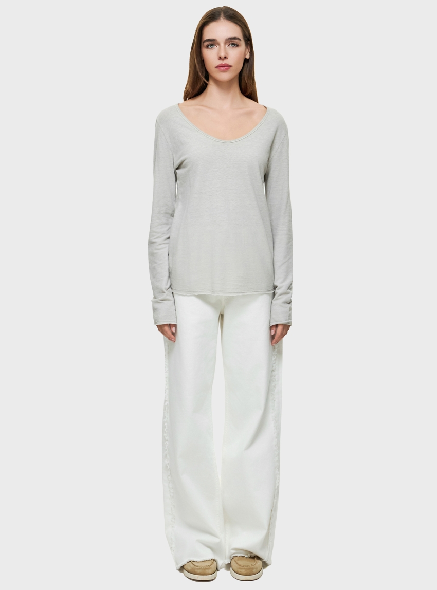 Dirty Laundry Linen Blend Longsleeve - Sand