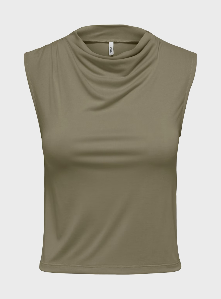 Only Hannah Draping Neck Top - Olive 