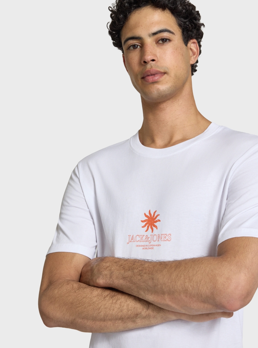 Jack & Jones Hyeres Crew Neck Tee - White
