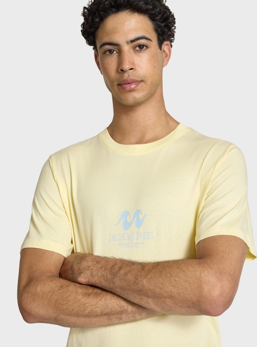 Jack & Jones Hyeres Crew Neck Tee - Yellow