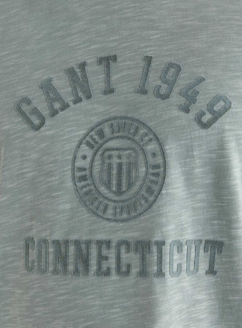 Gant Printed Short-Sleeve T-Shirt - Charcoal