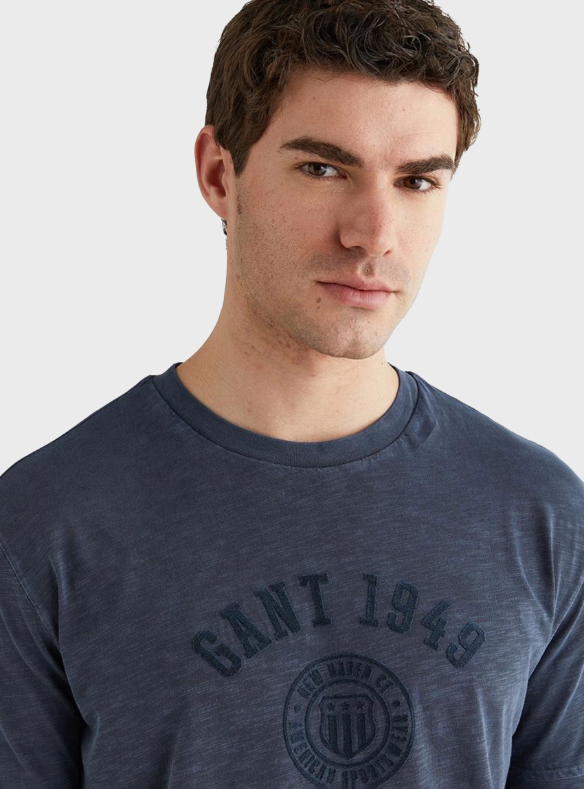 Gant Printed Short-Sleeve T-Shirt - Blue