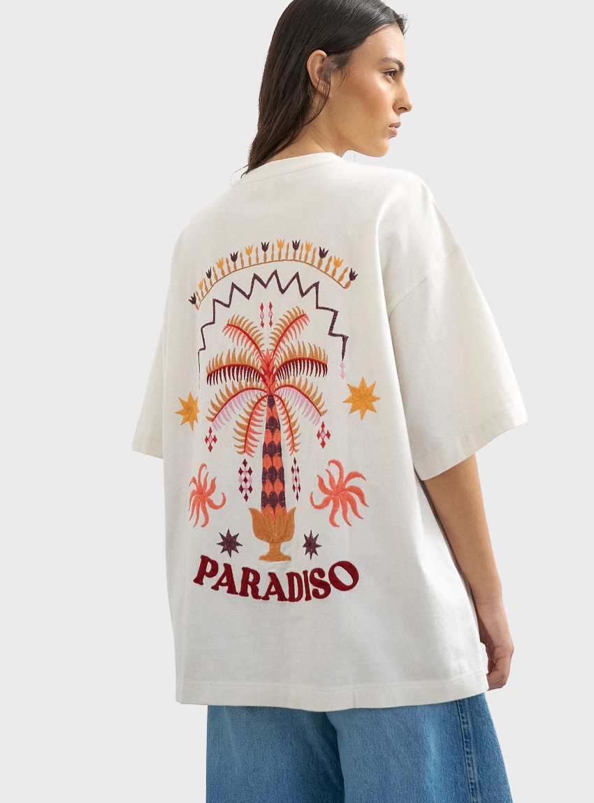 Topshop Emily Paradiso Oversized T-Shirt - White