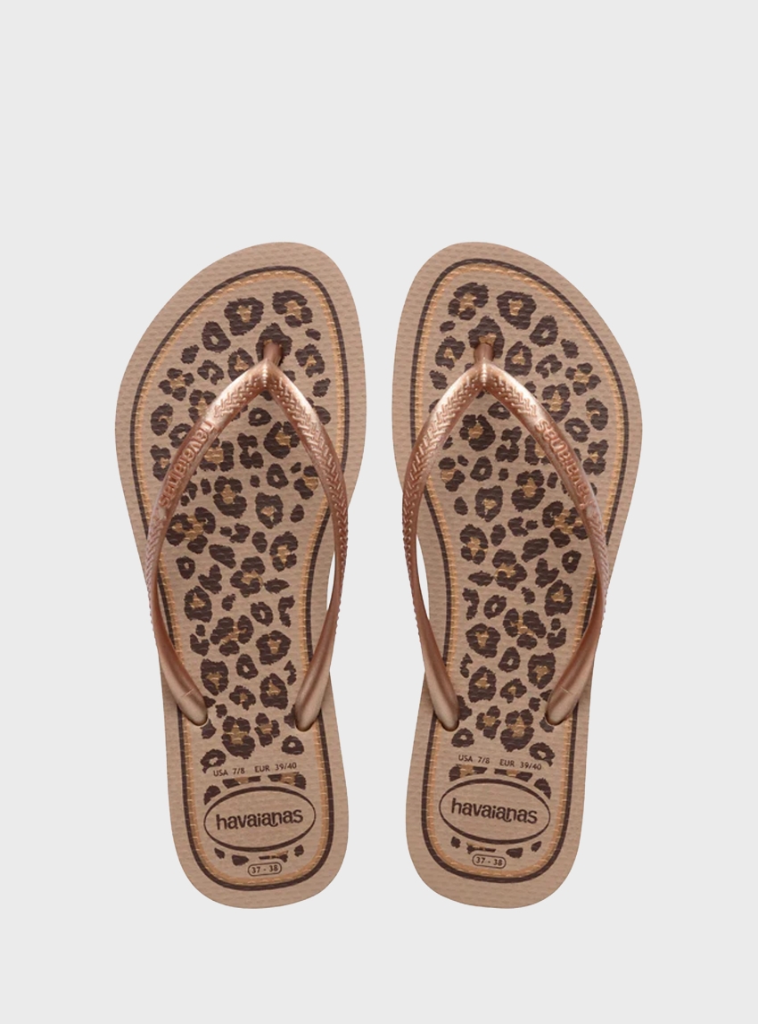 Havaianas Slim Animals Flip Flops - Animal Print