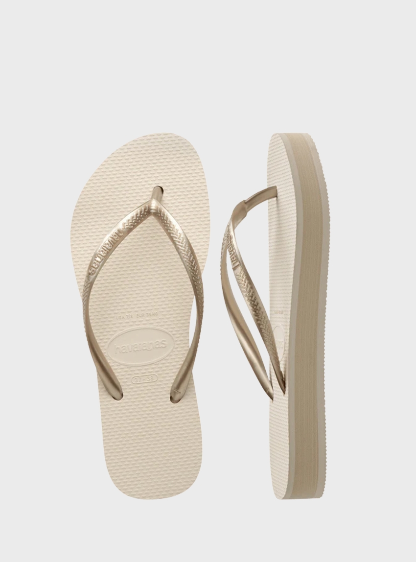 Havaianas  Slim Flatform Flip Flops - Beige