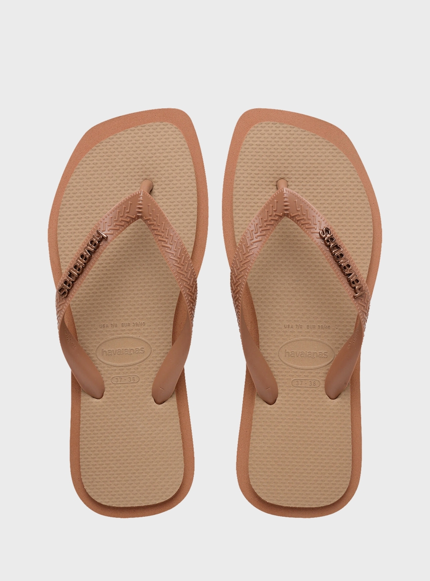 Havaianas Top Square Fusion Flip Flops - Rosegold