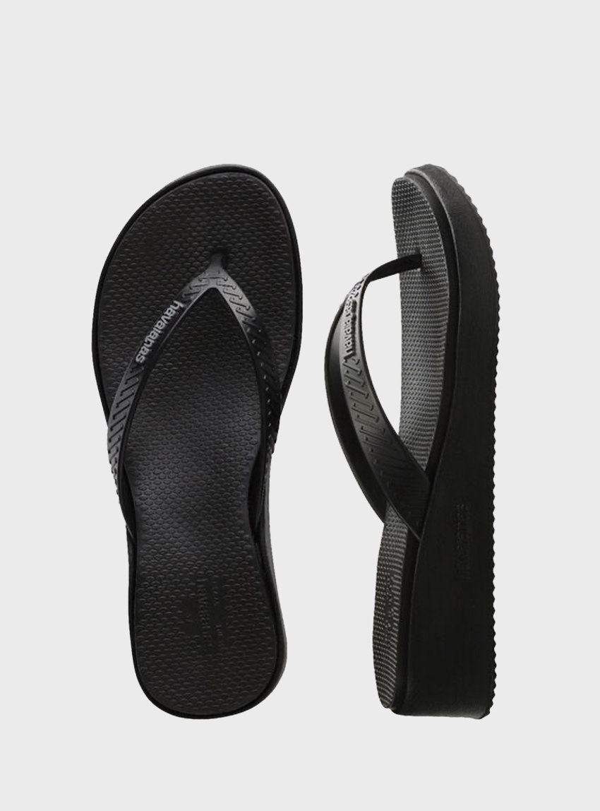 Havaianas High Platform Flip Flops - Black
