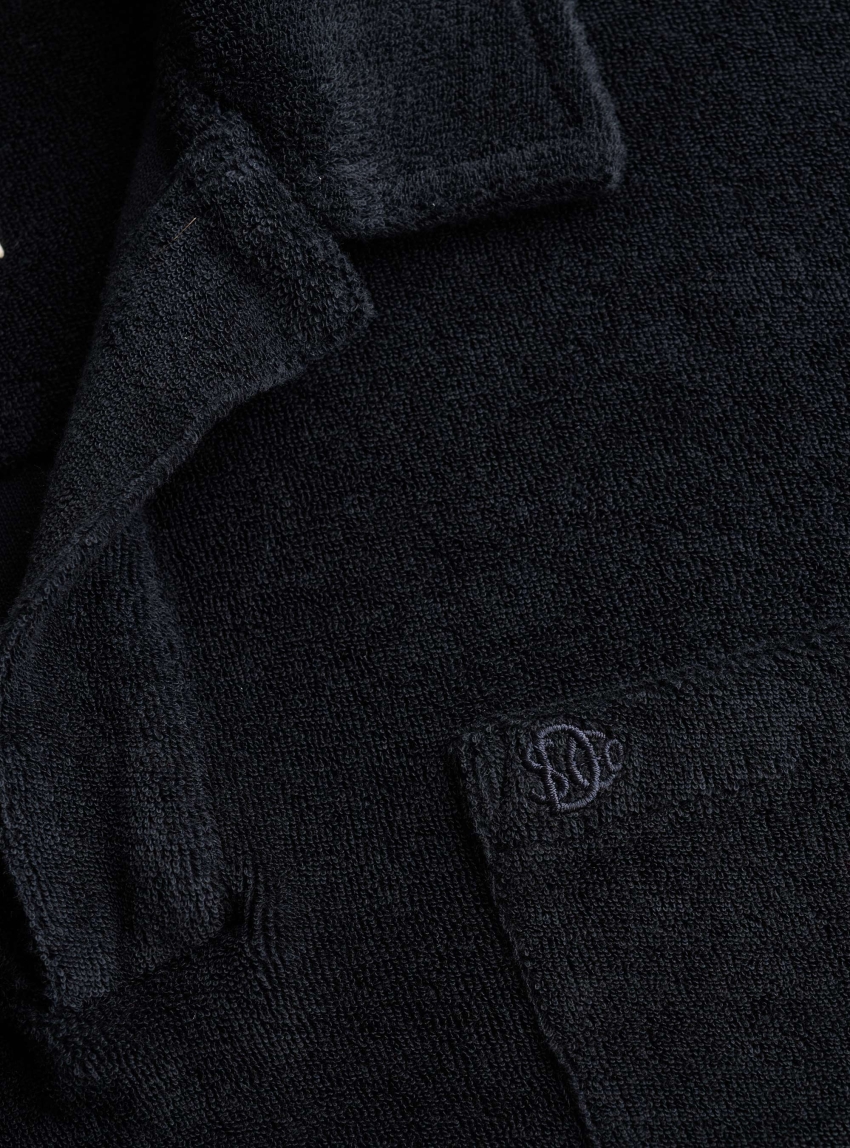 Superdry Towelling Polo Shirt - Dark Blue