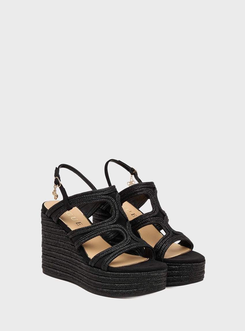 Guess Evenza G Logo Wedges - Black