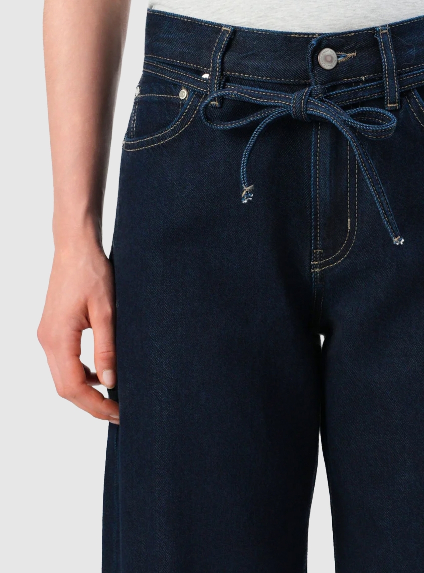 Only Gianna Mid Waist Straight Dot630 Jeans - Unwashed Denim
