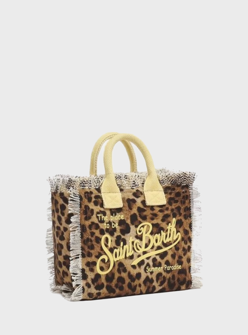MC2 Saint Barth Leopard Print Canvas Vanity Mini Bag - Animal Print