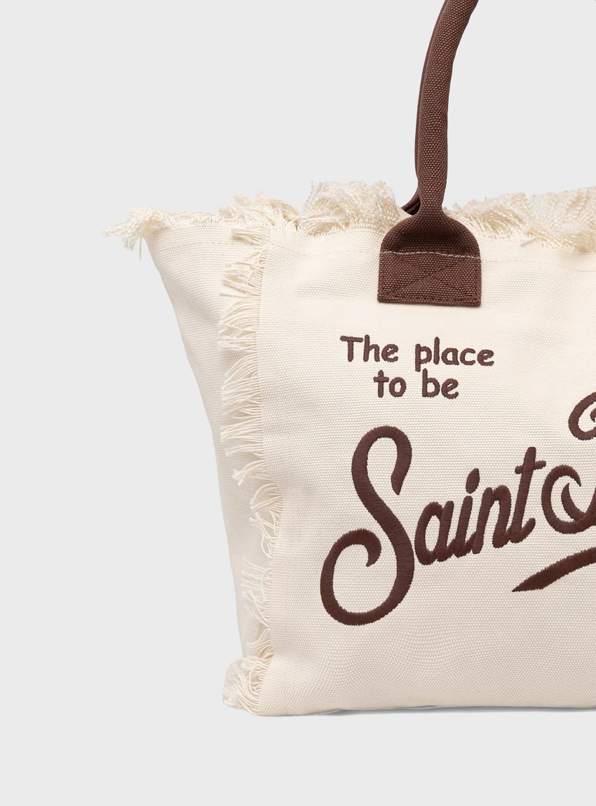 MC2 Saint Barth Cotton Canvas Vanity Tote Bag - Ecru