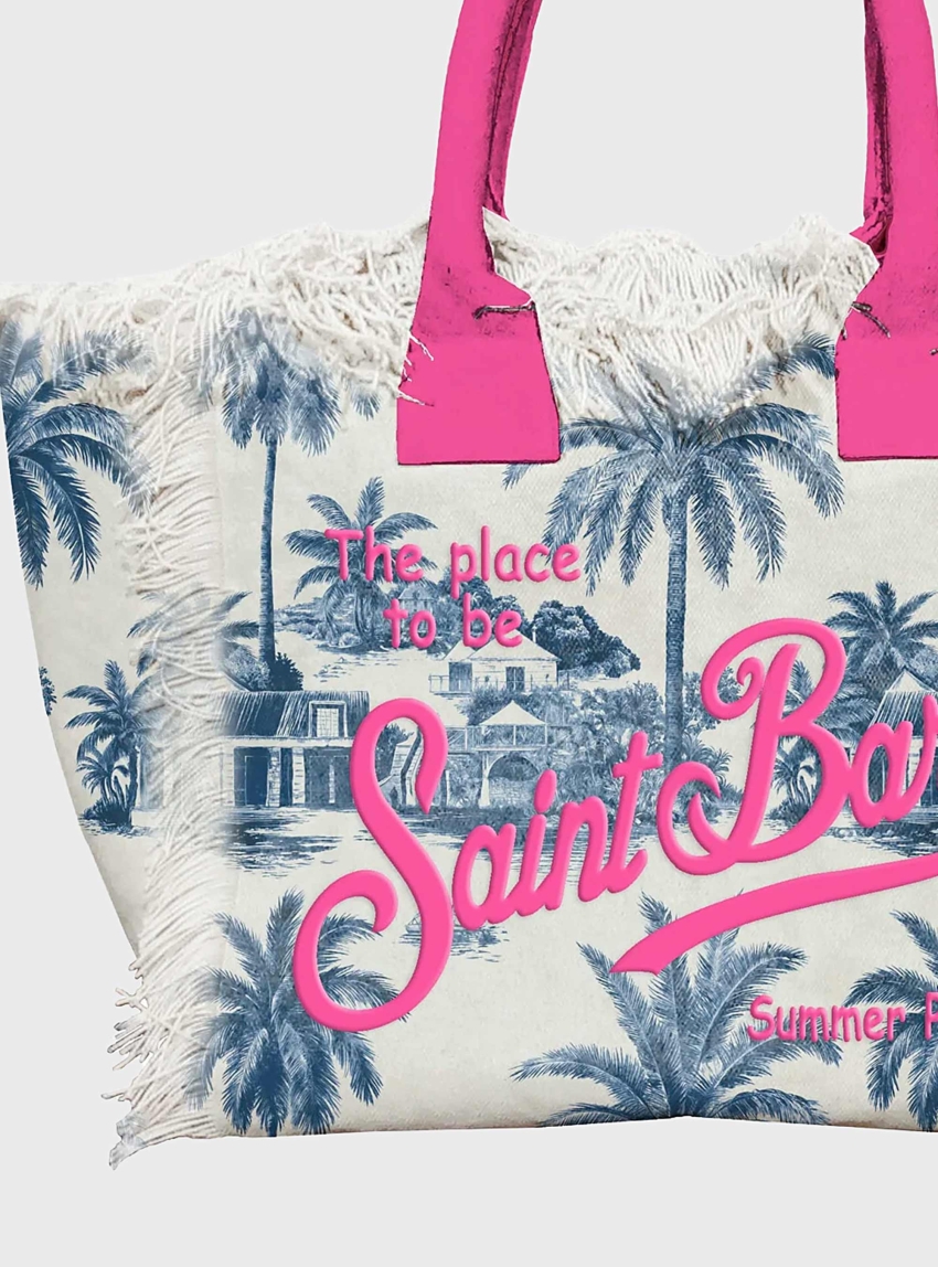MC2 Saint Barth Cotton Canvas Vanity Tote Bag - White