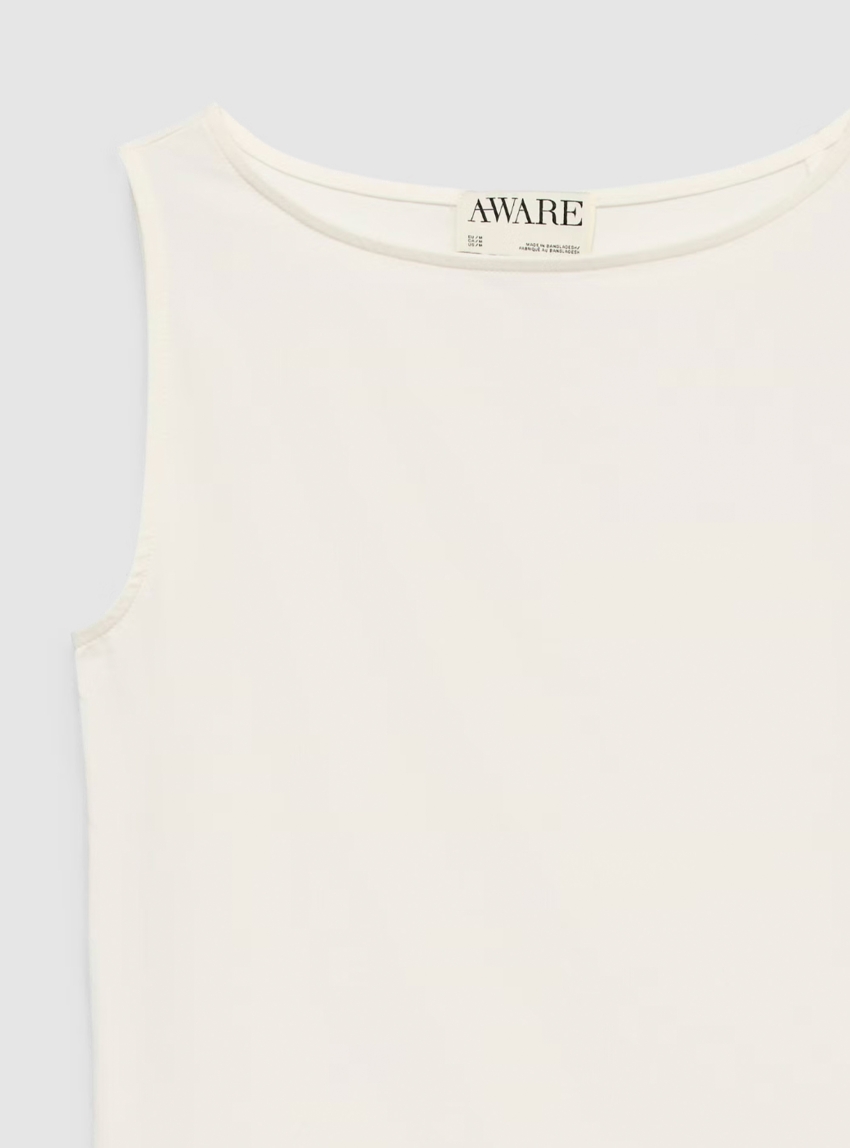 Vero Moda Aware Carla Boatneck Tank Top - White