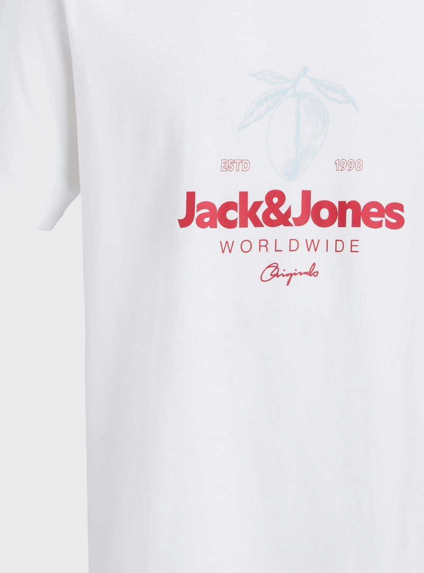 Jack & Jones Riviera Crew Neck Tee - White