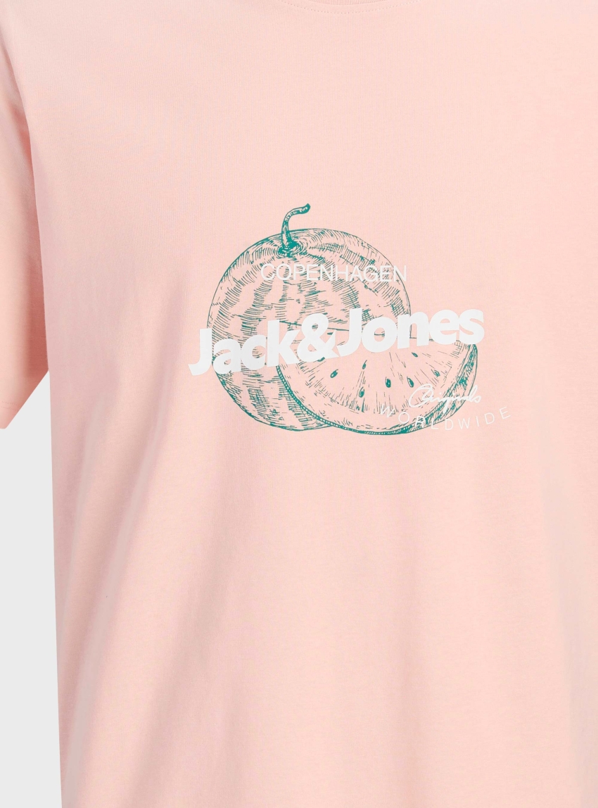 Jack & Jones Riviera Crew Neck Tee - Peach