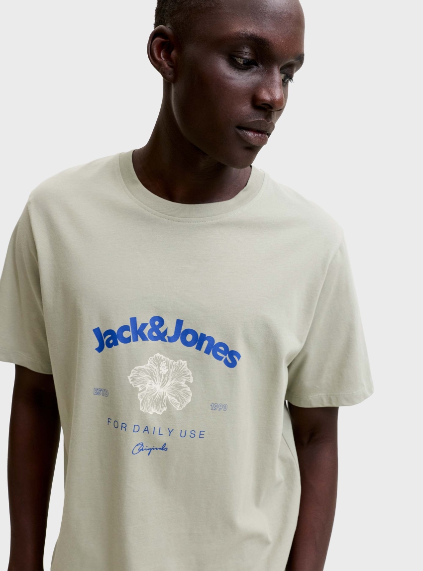 Jack & Jones Riviera Crew Neck Tee - Light Olive