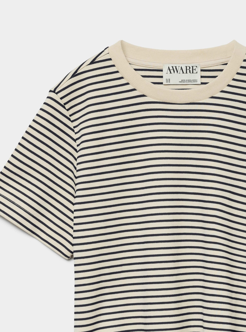 Vero Moda Aware Jada Naima O-Neck T-Shirt - Beige