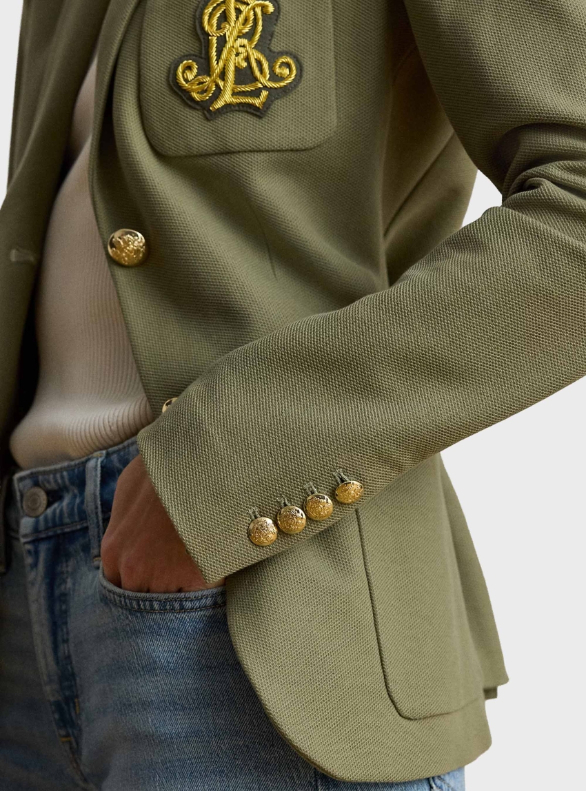 LAUREN Ralph Lauren Bullion Jacquard Blazer - Light Olive