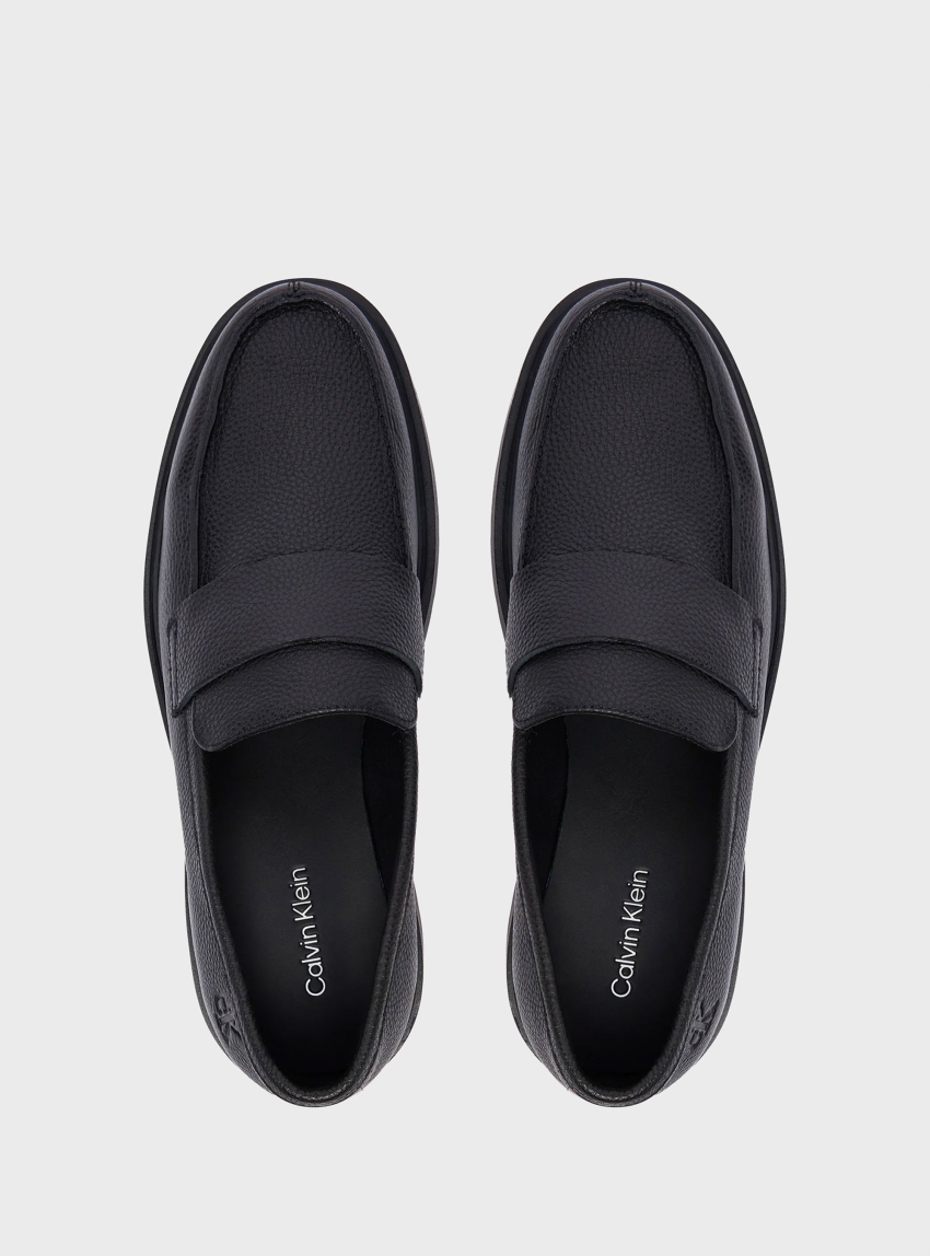 Calvin Klein Leather Loafers - Black
