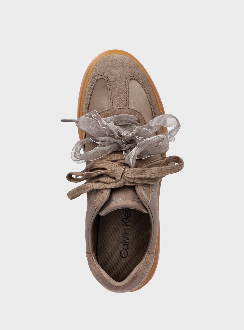 Calvin Klein Lwo Cupsolw Saton Mix Sneakers - Taupe
