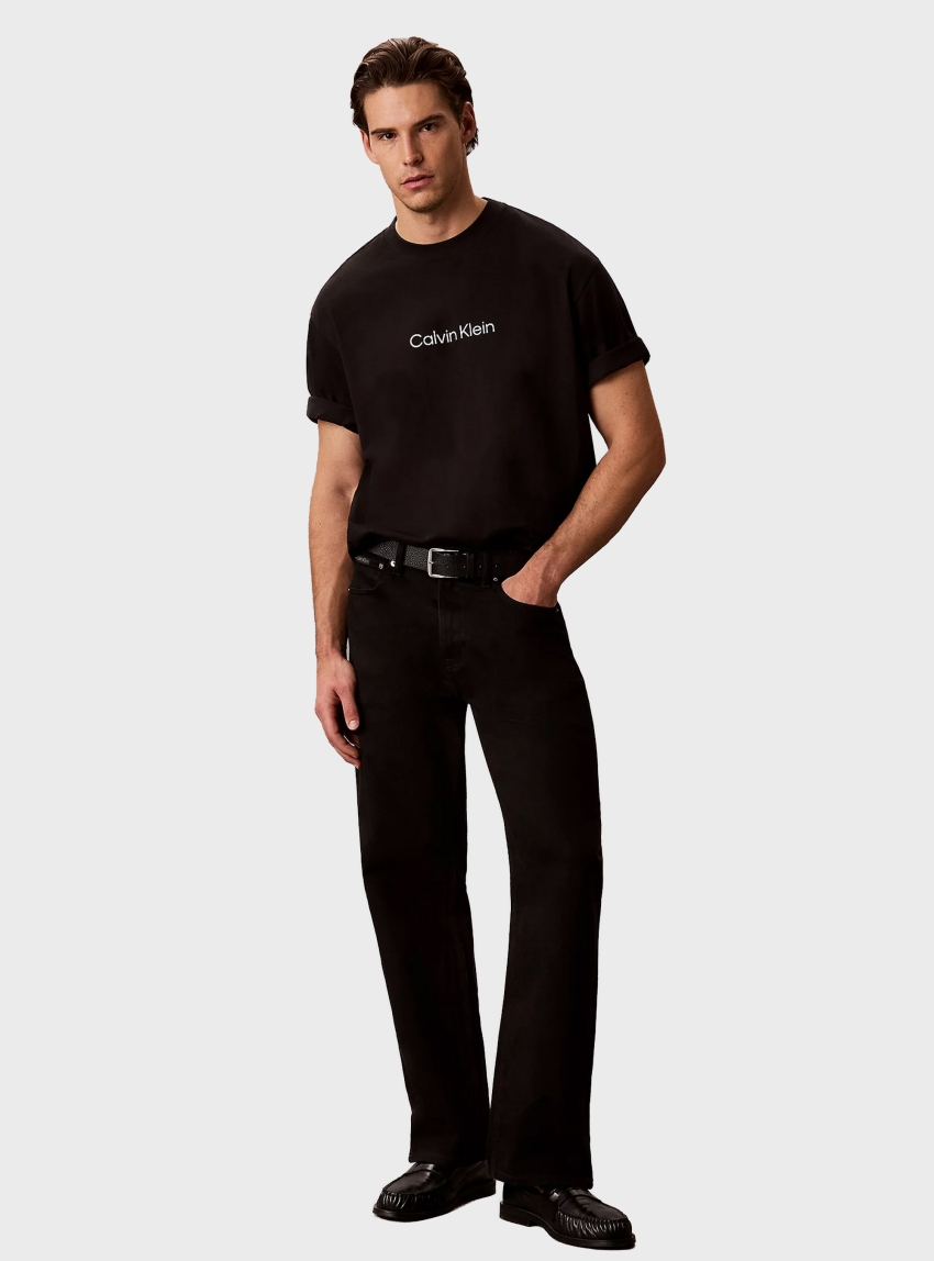 Calvin Klein Standard Logo Relaxed Tee - Black