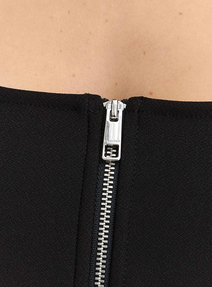Calvin Klein Front Zip Top - Black