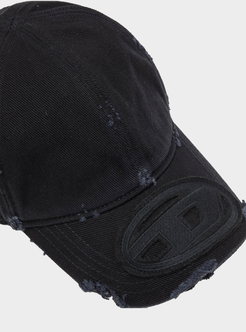 Diesel C-Bigdov Cotton Twill Cap - Black & White