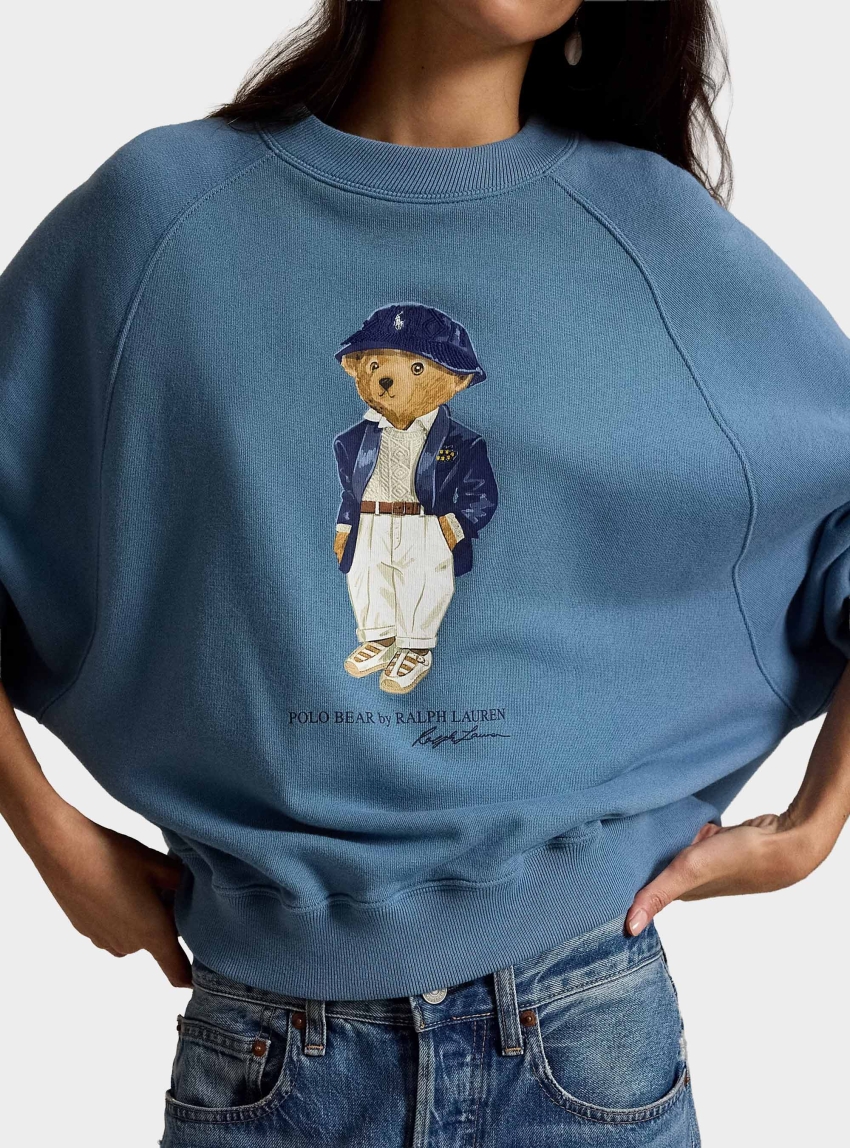 Polo Ralph Lauren Polo Bear Lightweight Fleece Crewneck - Sky Blue