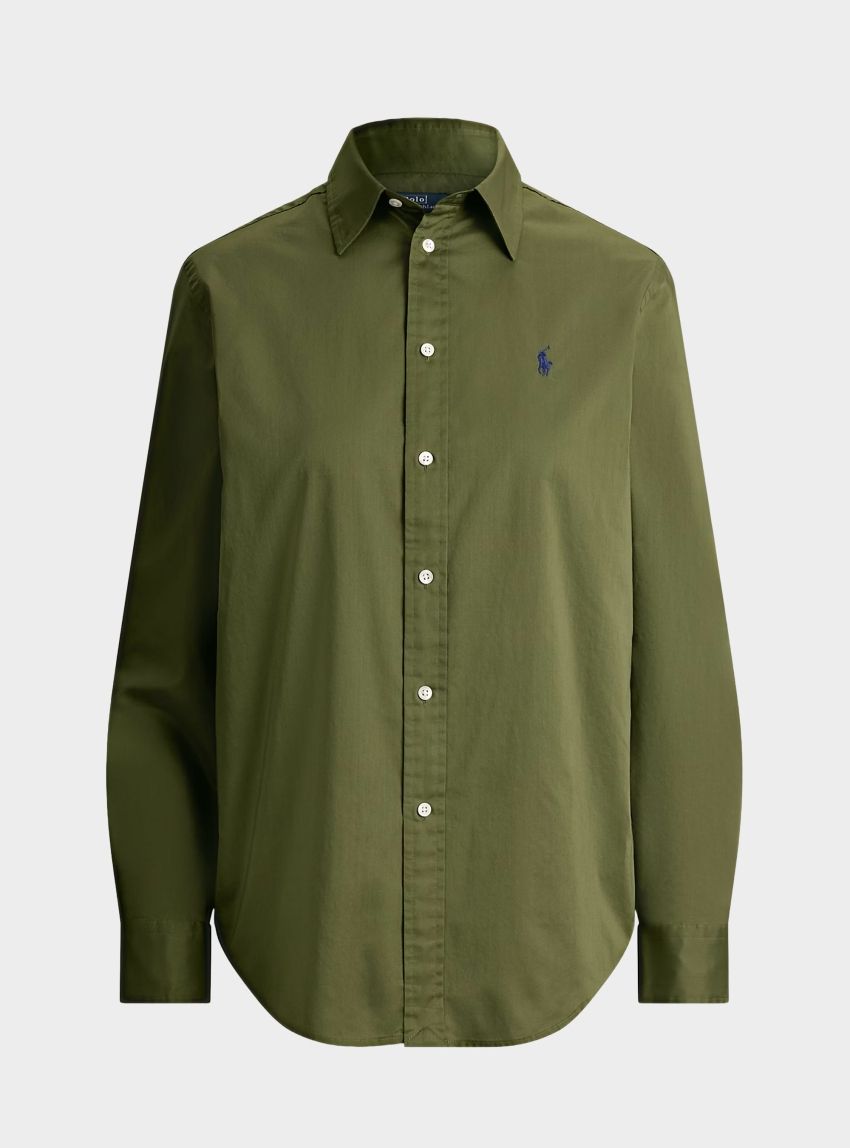 Polo Ralph Lauren Classic Fit Cotton Twill Shirt - Olive 