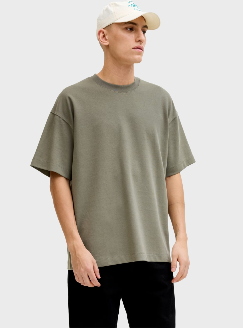 Jack & Jones Barron O-Neck Loose Fit Tee - Olive 